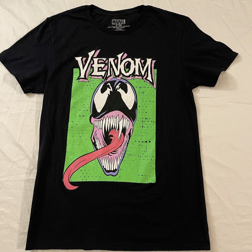 Marvel Venom Neon Black Short Sleeve Graphic‎ T-Shirt Small